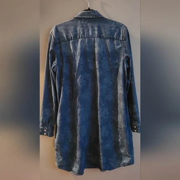 GAP 1969 Chambrey Jean‎ midi dress women's large - Picture 4 of 8